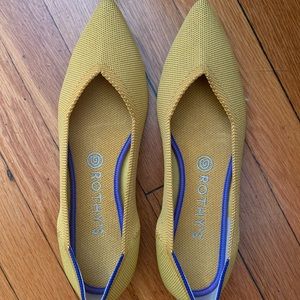 Yellow pointed toe Rothys size 9.5